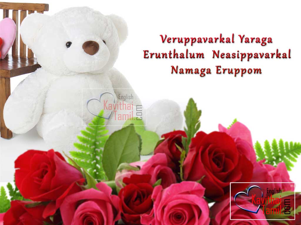 Sweet & Thoughtful Tamil Natpu Kavithaigal In English Words With Lovely Teddybear Photos For Download